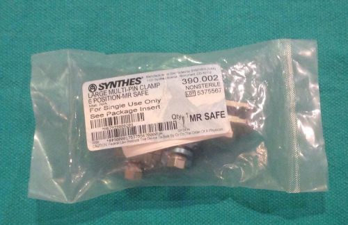 Synthes external fixation lg. multi-pin clamp, 6 position, mri safe 390.002 new for sale