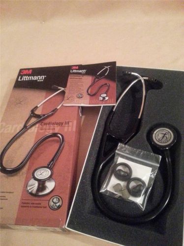 3M Littmann Cardiology III Stethoscope, Black Tube 22 inch 3127