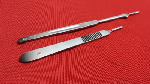 4 STAINLESS STEEL SCALPEL KNIFE HANDLE #7 #3 SURGICAL INSTRUMENTS