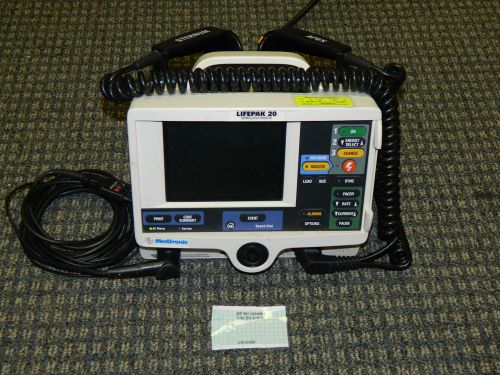 Physio Control LifePak 20 Biphasic Monitor ECG Printer Paddles