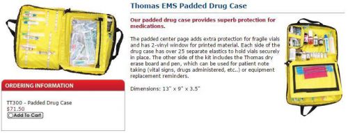 Thomas padded drug case ems tool bag, parts kit for sale
