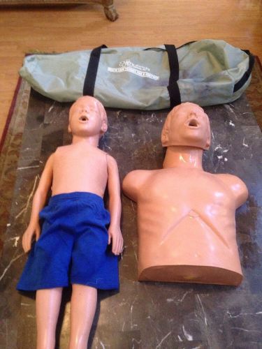 LAERDAL TORSO CPR TRAINING NURSING EMT MANIKIN MANNEQUIN HALF BODY &amp; Junior