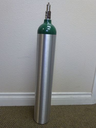 Empty medical e aluminum cylinder with 870 sherwood oxygen valve for sale