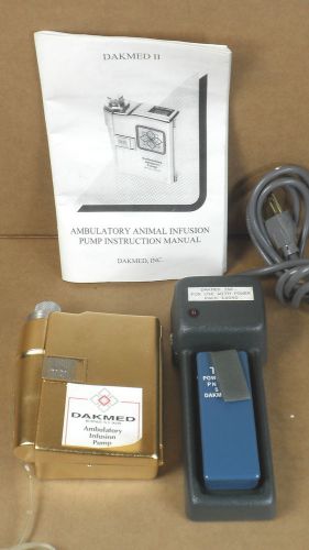 Dakmed ii ambulatory animal infusion pump w/ manual for sale