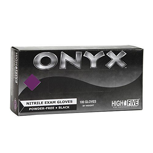 NEW High Five Onyx Nitrile Exam Gloves  Large  100 Count