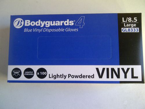 Bodyguards 4 Blue Vinyl Gloves Lightly Powdered x 300 Small Medium Large XLarge