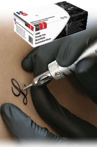 Gn80 hand safe nitrille powder free  gloves black in box of 100 in s, m, l &amp; xl for sale