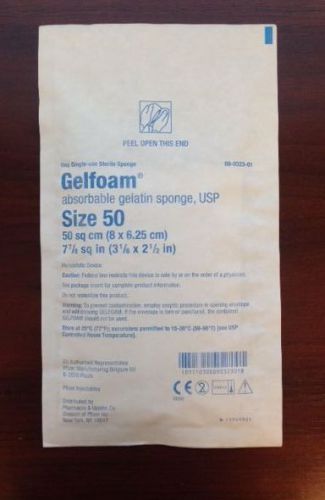 PFIZER Gelfoam Gelatin Sponge Size 50 #09-0323-01 EACH New 1549
