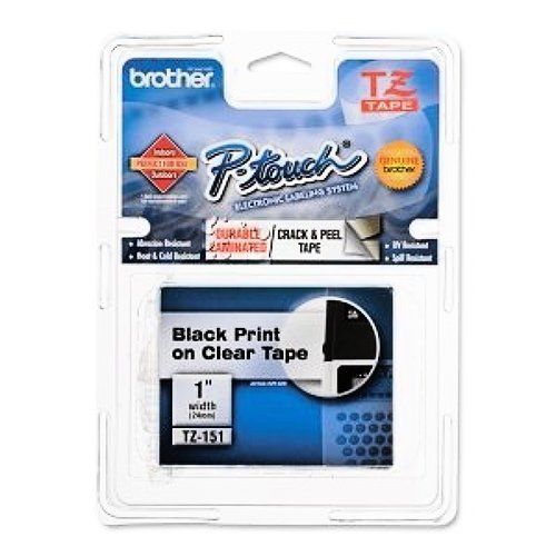 BROTHER INT L (SUPPLIES) brother int l (supplies) tze151 black on clear