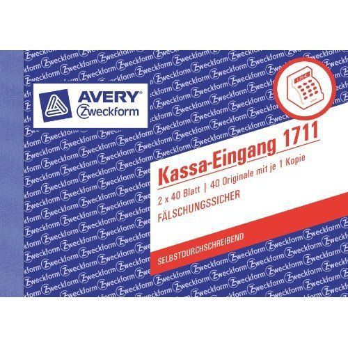 Avery Zweckform 1711 Cash Out A6 SD 2 x 40 Sheets