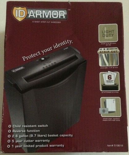 ID Armor 6 Sheet Strip Cut Shredder