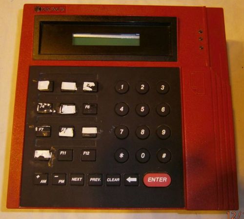 Kronos Series 400 Ethernet Time Clock (red) - Model: 480F   *Parts / Repair*