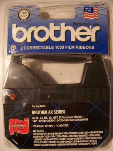 2 Pack Brother 1030 Correctable Film Ribbon 1230 Black New Fast Free Ship US 48