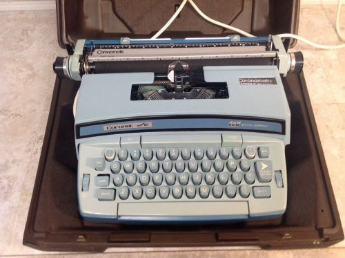 Smith Corona SCM Coronet Super 12 Electric Typewriter Blue with CaseTypewriter