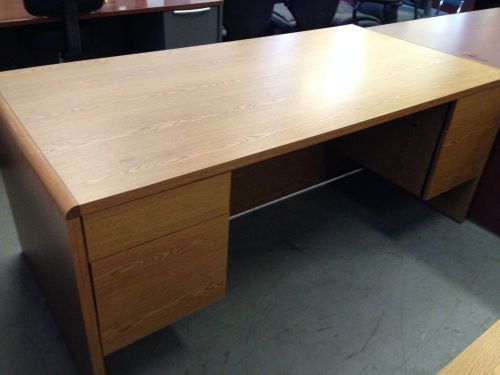 ***EXECUTIVE DESK by HON OFFICE FURNITURE in MED OAK COLOR LAMINATE***