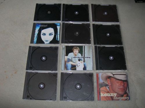 Mixed Lot of 12 Empty CD Jewel Cases - some with Art Work