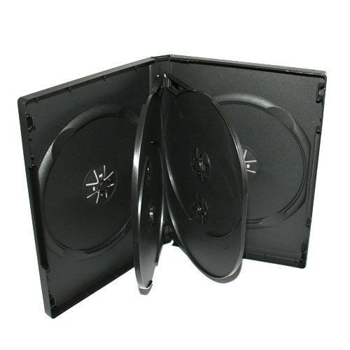 27mm 6 Disc Black DVD Case With 2 Trays