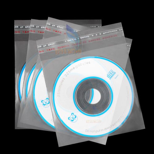 100 Mini CD/DVD case 3 inche (8cm) Plastic Bag Sleeves