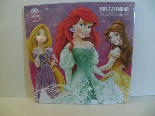 Disney Princess 2015 Wall Calendar  - New &amp; Sealed - Makes A Great Gift!