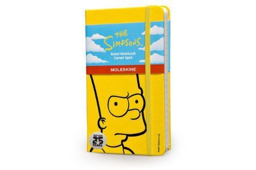 The Simpsons Yellow Bart 3.5&#034;x 5&#034; Moleskine Ruled Notebook - Hardcover