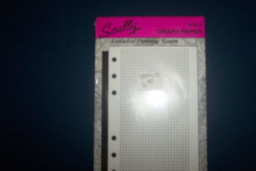 SCULLY PERSONAL ORGANIZER REFILL GRAPH PAPER 30 SHEETS NIP!