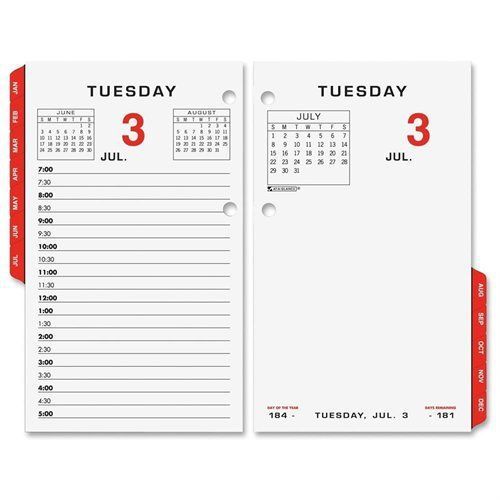 AT-A-GLANCE® Two-Color Desk Calendar Refill, 3 1/2 x 6, 2015