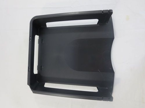 Rolodex Regeneration Recycled Plastic Front-Load Letter Tray, 2-Tray, Black
