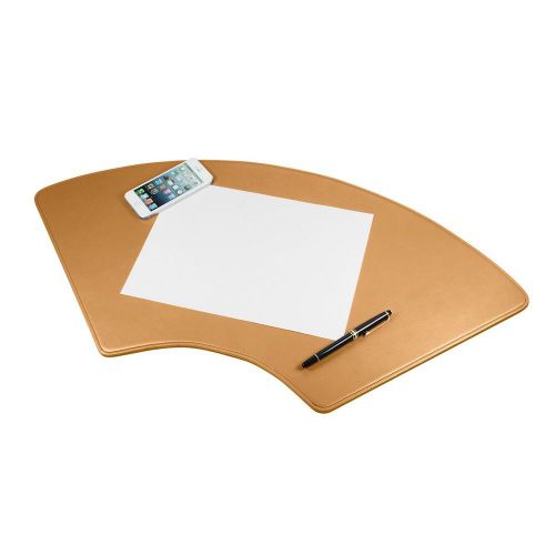 LUCRIN - Round Desk Pad 27.6x12.6 inches - Smooth Cow Leather - Natural