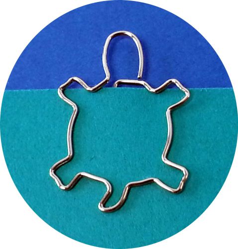 Cute turtle shape metal paper clip + assorted colors regular shape paper clips for sale