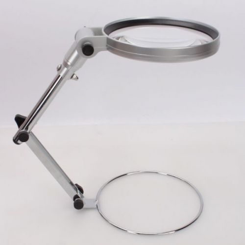 Magnifier foldable reading glasses loupe desk magnifying glass lamp magnify 2.5x for sale