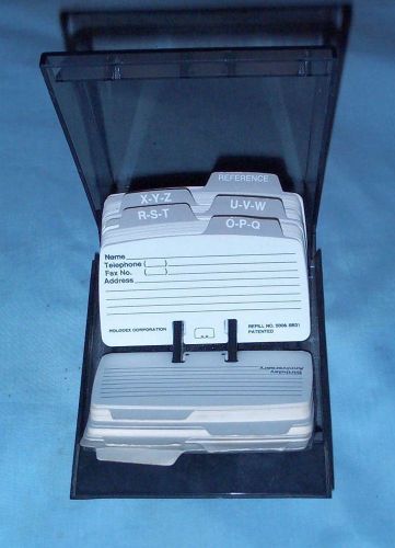 Rolodex S310C Petite Covered Address Phone Card File w/ Cards 250 card capacity