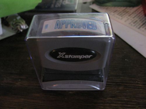 Xstamper self-inking stamp - approved  message stamp  -blue for sale