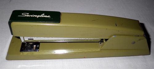 Vintage Swingline Stapler #747 Olive Green Metal 94-41 Desktop Office Retro