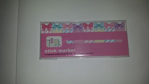 Bowknot Cartoon Sticker Post It Bookmark Memo Marker Point Flags Sticky Notes