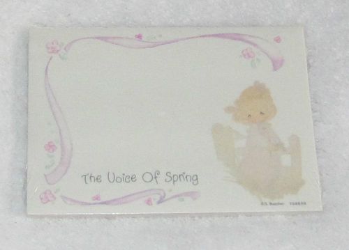 NEW! 1991 3M ENESCO PRECIOUS MOMENTS &#034;THE VOICE OF SPRING&#034; POST-IT NOTES PAD