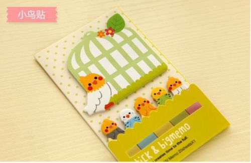 120 cute bird memo sticky pad post it index bookmark marker highlight message