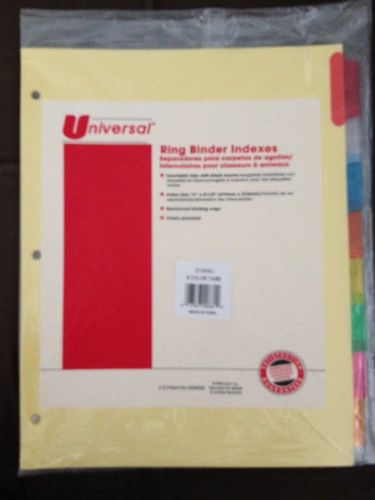 Universal Ring Binder Indexes 20880.   8 COLOR TABS 2 Sets