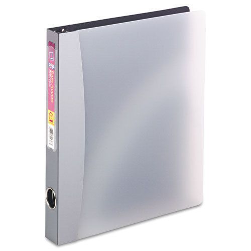 Easy access binder with gap free round rings, 1&#034; capacity, silver gray for sale