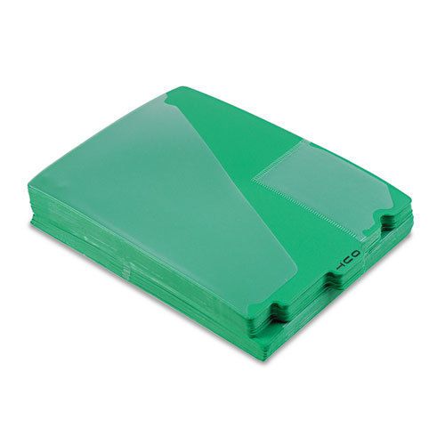 End Tab Poly Out Guides, Center &#034;OUT&#034; Tab, Letter, Green, 50/Box