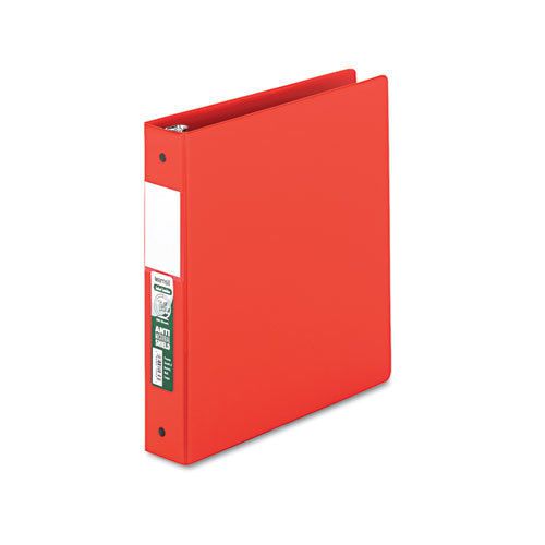 Clean touch antimicrobial locking round ring binder, 11 x 8-1/2, 1-1/2&#034; cap, red for sale
