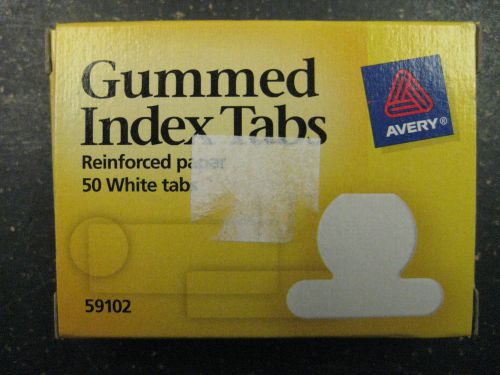 8 X Avery 59102 Round Gummed Index Tabs 1/2&#034; White - 50 pk = 400 Tabs Total~NEW