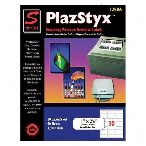Simon Marketing Sil-12586 Simon Plazstyx Laser Label - 1&#034; Width X (sil12586)