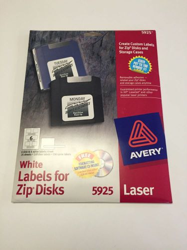 AVERY White Laser Zip Disk / Storage Case Labels #5925 Package 150/150 Brand New
