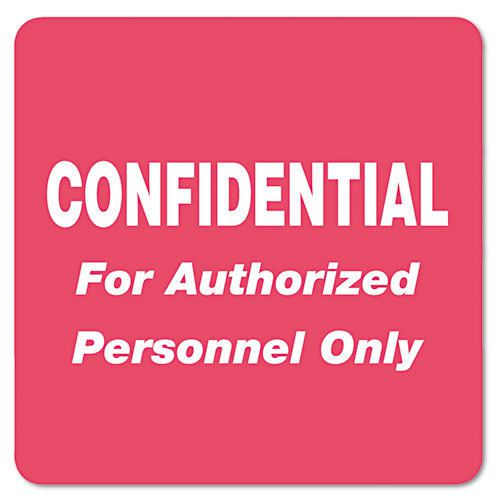 Medical labels for confidential, 2 x 2, red, 500/roll for sale