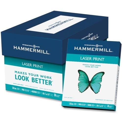 Hammermill Laser Paper - 32 lb - Smooth - 98 Bright - 4000/Carton - White