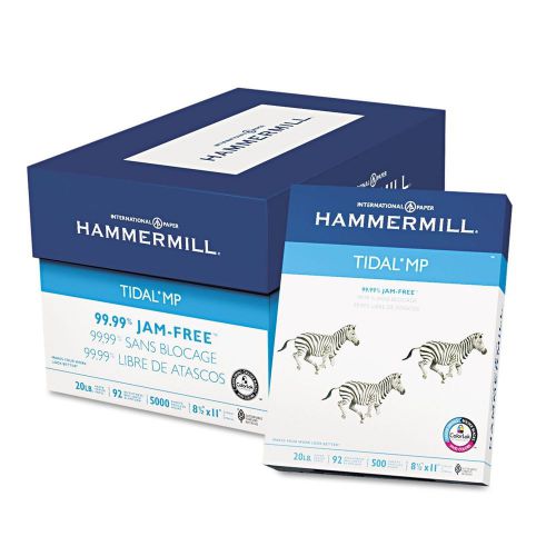 Hammermill tidal mp copy paper 20 lb 92 bright 8 1/2 x 11 case 5000 sheets for sale