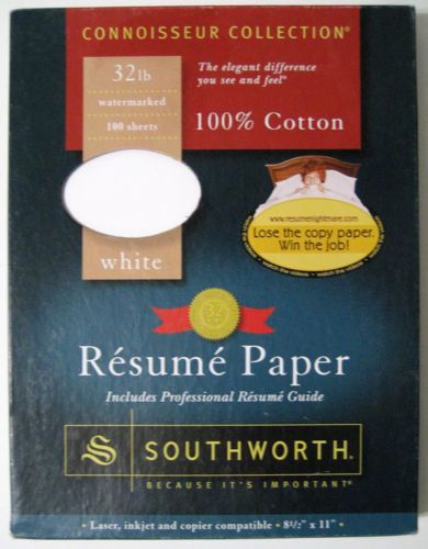 NEW SOUTHWORTH RD18ACFLN 100% Cotton Linen Resume Paper, Almond, 32 lbs., 8-1/2
