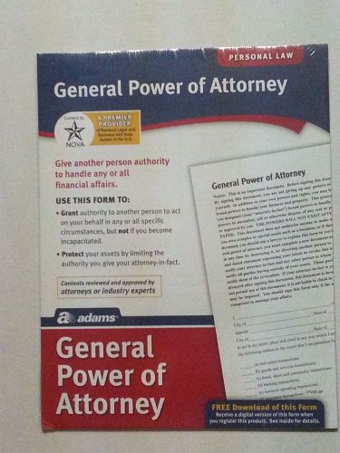 General Power Of Attorney Forms - 1 pkg. (LF205-SB)
