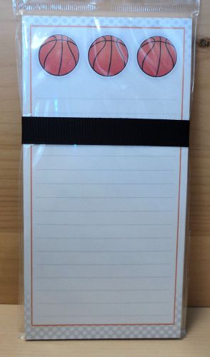 Basketball lined made in the USA list note pad STATIONERY magnetic 50 sheet