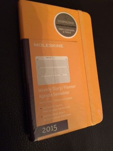 NEW 2015 Moleskine YELLOW Pocket WEEKLY Diary Planner Hard Cover SEALED 2367